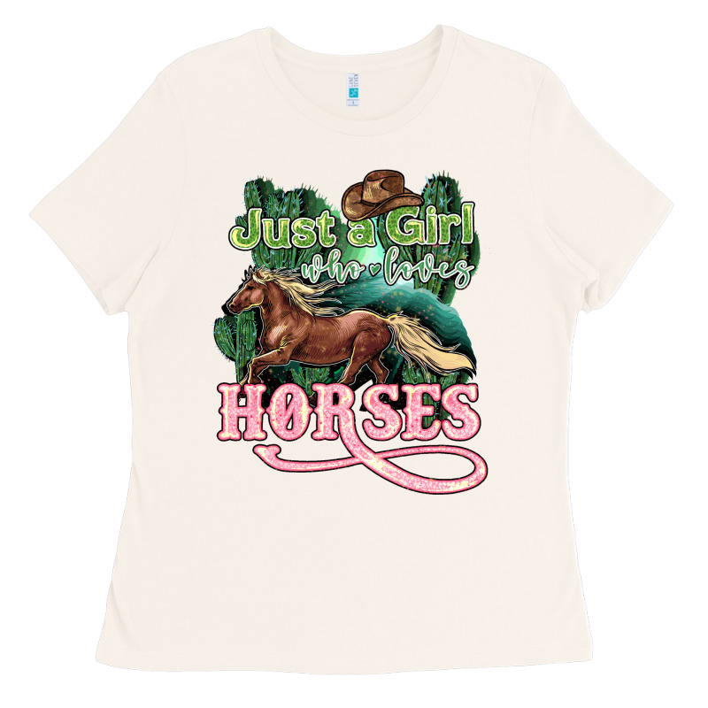 Just A Girl Who Loves Horses Ladies Tee by HowdyJamesFarm | Teevron