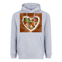 Heather Grey western fall heart Heavyweight Hoodie - AdoDesignShop
