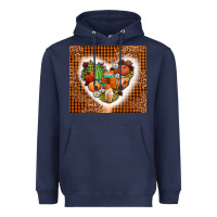 Navy western fall heart Heavyweight Hoodie - AdoDesignShop