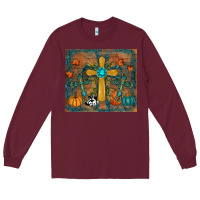 Burgundy fall cross tumbler Long Sleeve Tee - RanaPortraitStore