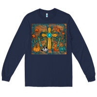Navy fall cross tumbler Long Sleeve Tee - RanaPortraitStore