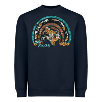 Navy texas map sunflower leopard cowhide aztec turquoise gemstone rainbow Heavyweight Sweatshirt - Artiststas