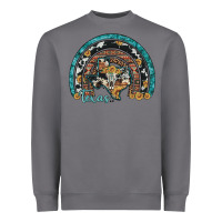 Storm texas map sunflower leopard cowhide aztec turquoise gemstone rainbow Heavyweight Sweatshirt - Artiststas