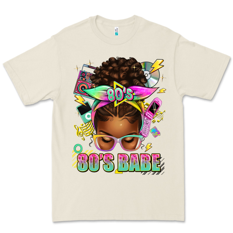 80's Babe Afro Messy Bun Premium Tee by texasbilliewilder | Teevron