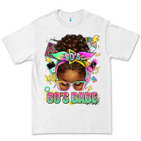 White 80's babe afro messy bun Premium Tee - texasbilliewilder