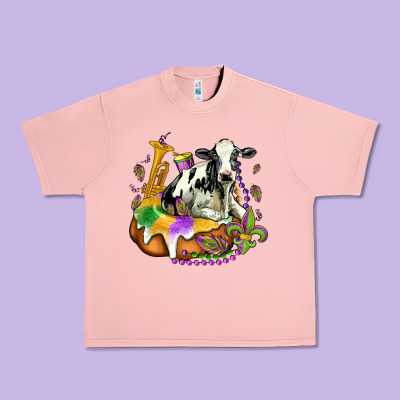 Holstein Mardi Gras Urban Heavy Tee Designed By Oliviacreatesart