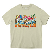 The Beach Is My Happy Place Heavy Core Tee | Teevron