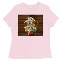 Bubblegum Pink kinda emotional with skeleton Ladies Tee - TumblerDesignByShophia