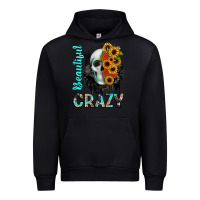Black beautiful crazy skull Urban Hoodie - JahusDesignShop