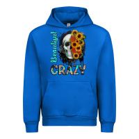 Cobalt beautiful crazy skull Urban Hoodie - JahusDesignShop