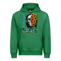 Emerald beautiful crazy skull Urban Hoodie - JahusDesignShop
