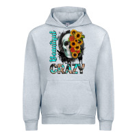 Heather Grey beautiful crazy skull Urban Hoodie - JahusDesignShop