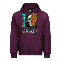 Mauve Wine beautiful crazy skull Urban Hoodie - JahusDesignShop