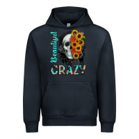 Navy beautiful crazy skull Urban Hoodie - JahusDesignShop