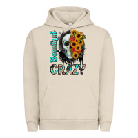 Pigment French Oak beautiful crazy skull Urban Hoodie - JahusDesignShop