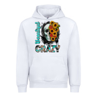 White beautiful crazy skull Urban Hoodie - JahusDesignShop