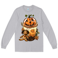Moon Dust Halloween Jack O Lantern Bobba Cup Long Sleeve Tee - FaDigitalArtStudio