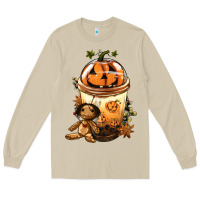 Halloween Jack O Lantern Bobba Cup Long Sleeve Tee | Teevron