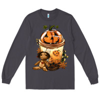 Smoke Halloween Jack O Lantern Bobba Cup Long Sleeve Tee - FaDigitalArtStudio