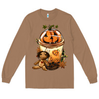 Toasted Coconut Halloween Jack O Lantern Bobba Cup Long Sleeve Tee - FaDigitalArtStudio