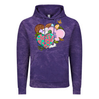 Cloud Purple Easter Day Western Easter hearts Vintage Hoodie - OliviaCreatesArt