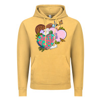 Vintage Mustard Easter Day Western Easter hearts Vintage Hoodie - OliviaCreatesArt