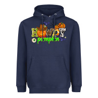Navy howdy halloween pumpkins Heavyweight Hoodie - AdoDesignShop