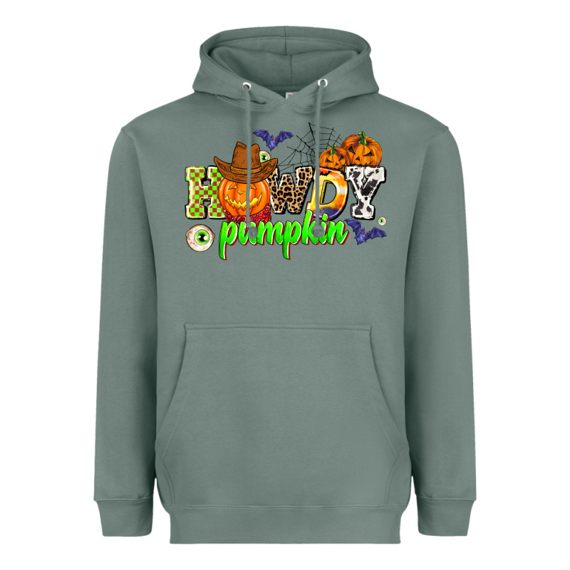 Howdy Halloween Pumpkins Heavyweight Hoodie by AdoDesignShop | Teevron