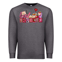 Charcoal Heather valentines day teacher Premium Sweatshirt - AdoDesignShop