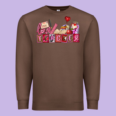 Valentines Day Teacher Premium Sweatshirt Designed By Adodesignshop