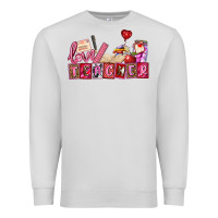 Dove Grey valentines day teacher Premium Sweatshirt - AdoDesignShop