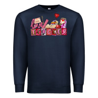 Navy valentines day teacher Premium Sweatshirt - AdoDesignShop