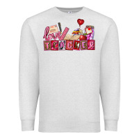 Oatmeal Heather valentines day teacher Premium Sweatshirt - AdoDesignShop
