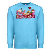 Ocean Blue valentines day teacher Premium Sweatshirt - AdoDesignShop