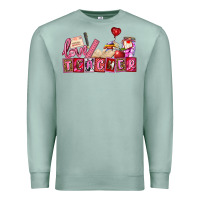 Seafoam valentines day teacher Premium Sweatshirt - AdoDesignShop