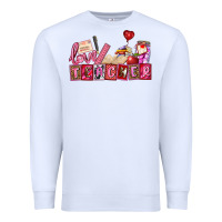 White valentines day teacher Premium Sweatshirt - AdoDesignShop