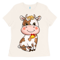 Bone Cartoon Cow Ladies Tee - HowdyJamesFarm