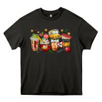Asphalt school bus coffee cups Heavy Core Tee - NancyCooperArtShop