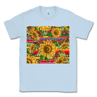 Dusty Blue mexican sunflowers Classic Tee - TumblerDesignByShophia