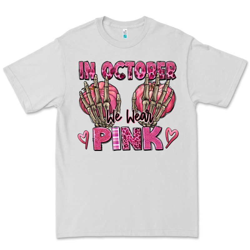 In October We Wear Pink Skeleton Premium Tee by texasbilliewilder | Teevron
