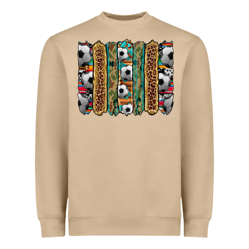Soccer Camouflage Serape Cowhide Turquoise Leopard Glitter  Brushstrok Heavyweight Sweatshirt by Artiststas | Teevron