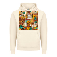 Vintage Artic Western Horse Sunflowers Gemstone Seamless Pattern Vintage Hoodie - FaDigitalArtStudio