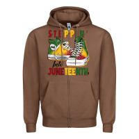 Chestnut steppin' into juneteenth Zipper Hoodie - BarkalooDesign