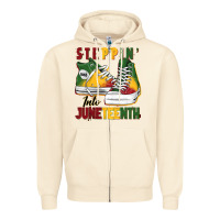 Sandshell steppin' into juneteenth Zipper Hoodie - BarkalooDesign