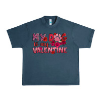 Midnight Navy my dog is my valentine Urban Heavy Tee - OliviaCreatesArt