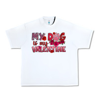 White my dog is my valentine Urban Heavy Tee - OliviaCreatesArt
