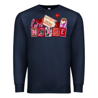Navy valentines day nurse Premium Sweatshirt - AdoDesignShop