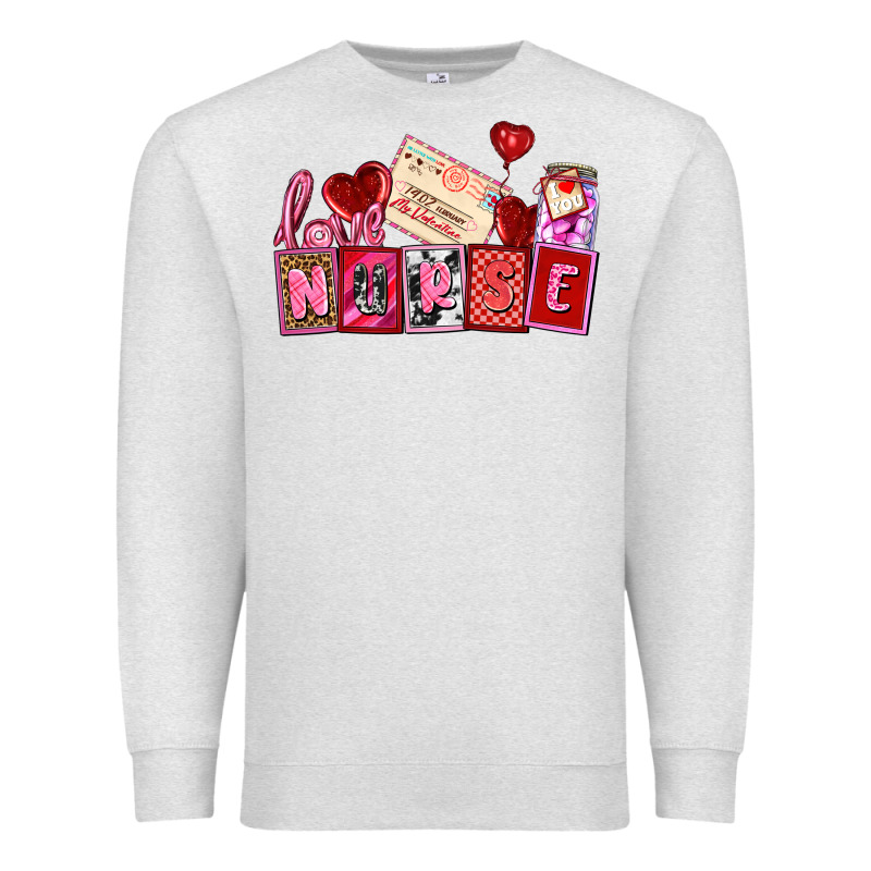 Valentines Day Nurse Premium Sweatshirt by AdoDesignShop | Teevron
