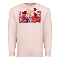 Pale Pink valentines day nurse Premium Sweatshirt - AdoDesignShop