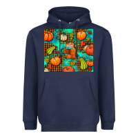 Navy pumpkin spice and pumpkin Heavyweight Hoodie - AdoDesignShop